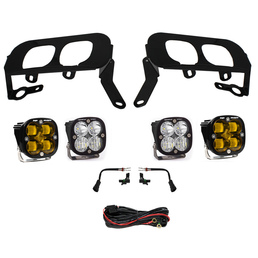 Silverado 1500 Fog Pocket Kit 14-15 FPK, SAE Baja Amber W/C & Sport D/C Baja Designs 447531