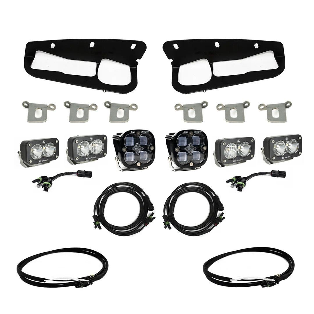 Bronco Clear SAE Fog Pocket Kit 21-Up Ford Bronco w/Upfitter Baja Designs 447761UP