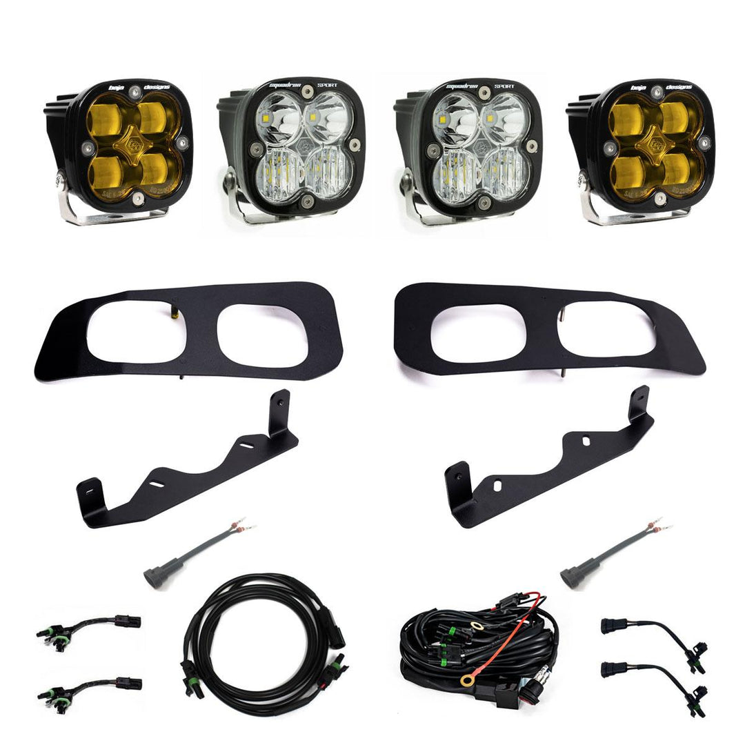 Squadron SAE/Sport Fog Pocket Kit 2023-On Ford F-250/350 Super Duty SAE Fog Baja Amber Toggle Wiring 448226