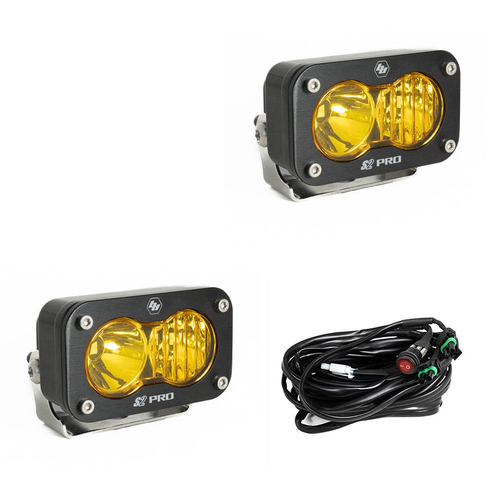 S2 Pro Pair Driving/Combo LED Baja Amber Baja Designs 487813