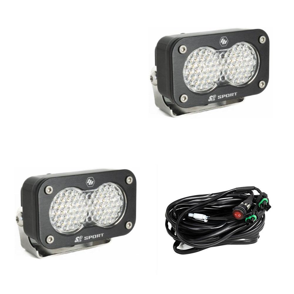 LED Work Light Clear Lens Work/Scene Pattern Pair S2 Sport Baja Designs 547806