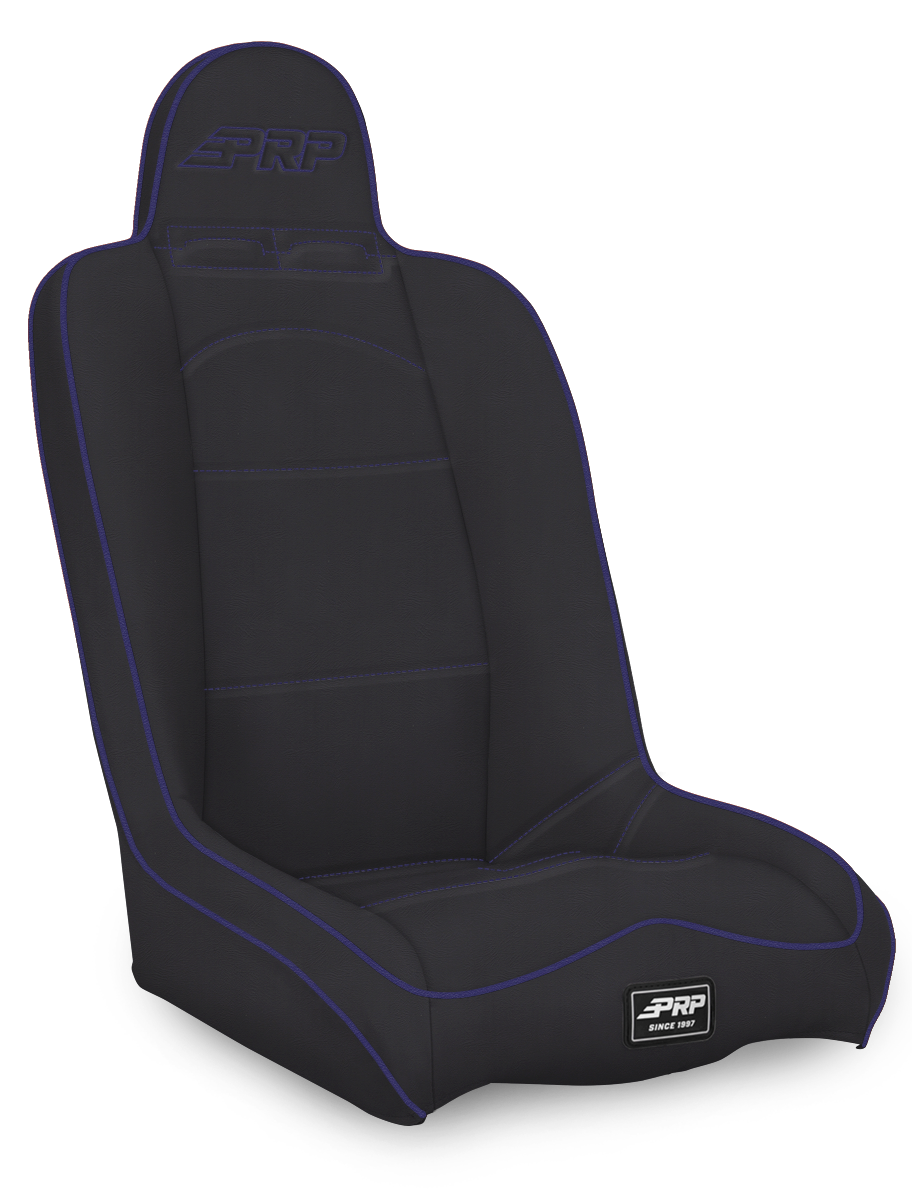 Daily Driver High Back Suspension Seat Black and Purple Vinyl PRP Seats