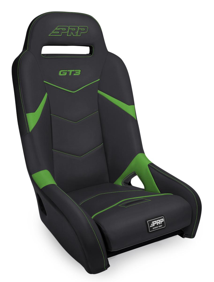 GT3 Suspension Seat Black and Green PRP Seats
