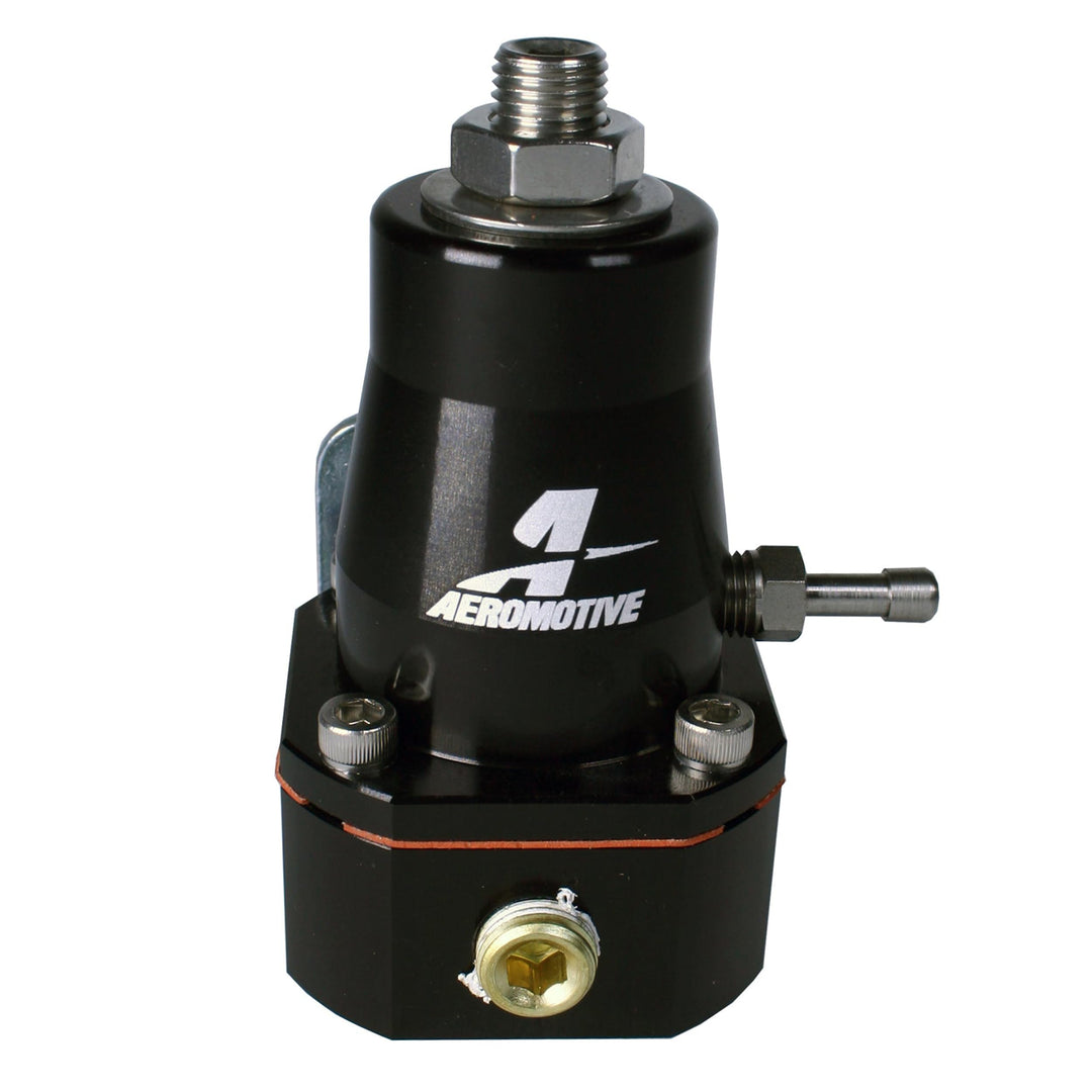 Aeromotive Compact EFI Regulator – Black Anodized (AN‑6 Inlet/Outlet) – P/N 13136