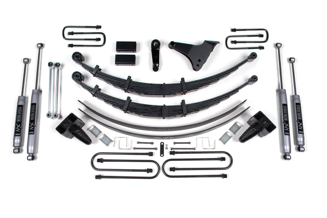 6 Inch Lift Kit Ford F250/F350 Super Duty 99-04 4WD Square Prior to 2-28-99 Leaf Springs W/Fox 2.0 Performance Shocks BDS311FS