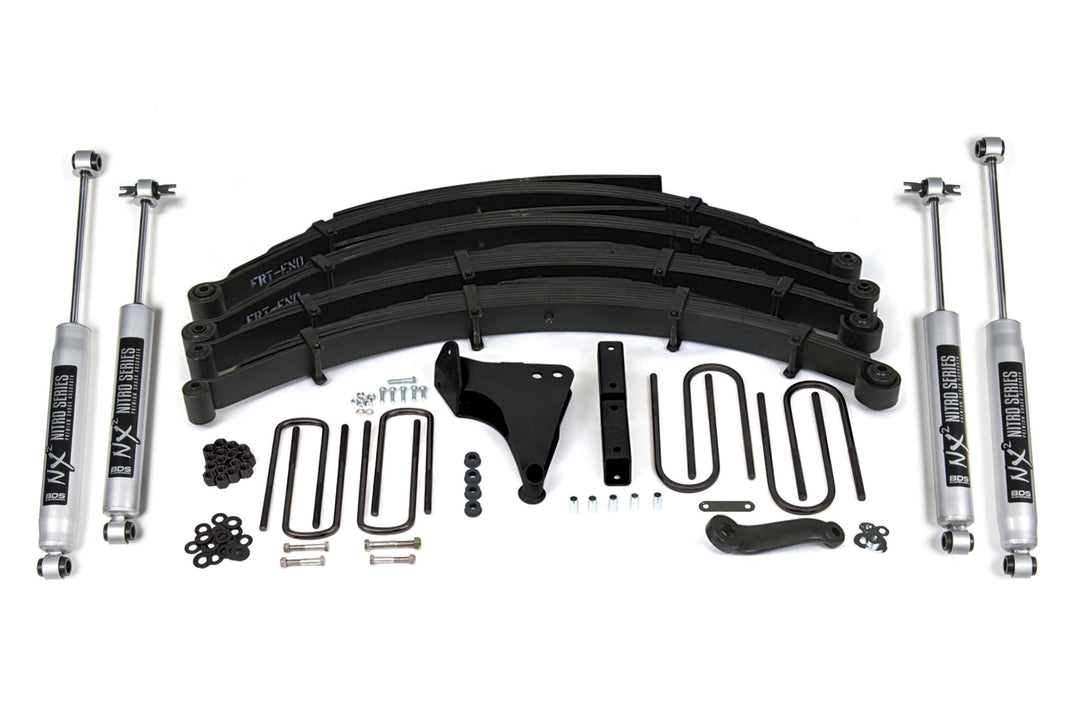 8 Inch Lift Kit Ford F250/F350 Super Duty 99-04 4WD Square U Bolt Before 2-28-99 NX2 Nitro BDS312H