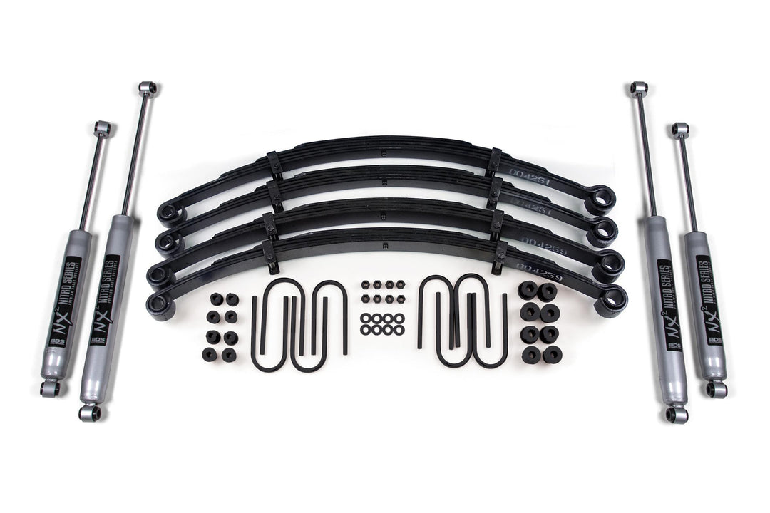 2.5 Inch Lift Kit Jeep CJ5/CJ7 82-86 Fox 2.0 Performance Shocks BDS405FS