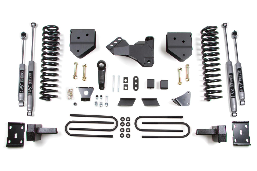 4 Inch Lift Kit Ford F250/F350 Super Duty 11-16 4WD Diesel Leaf Springs NX2 Nitro Shocks BDS592H