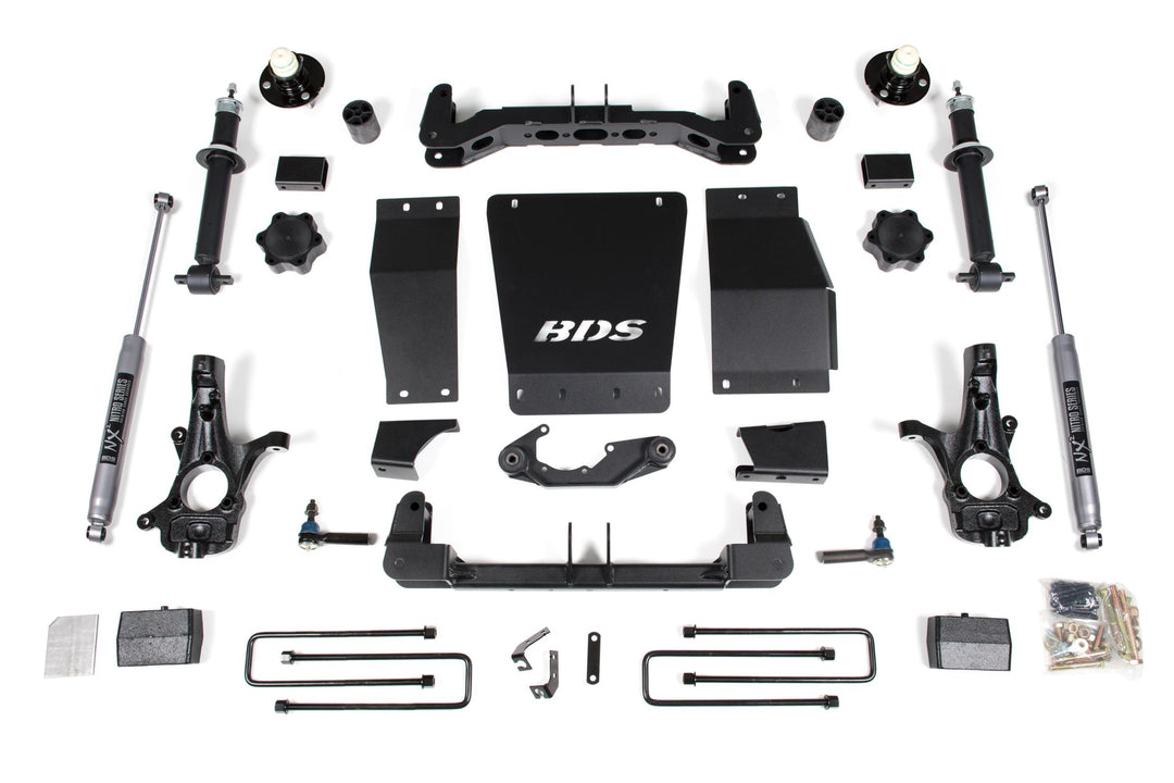 4 Inch Lift Kit Silverado/Sierra 1500 14-18 4WD Block Kit Cast Steel Control Arm NX2 Nitro BDS712H
