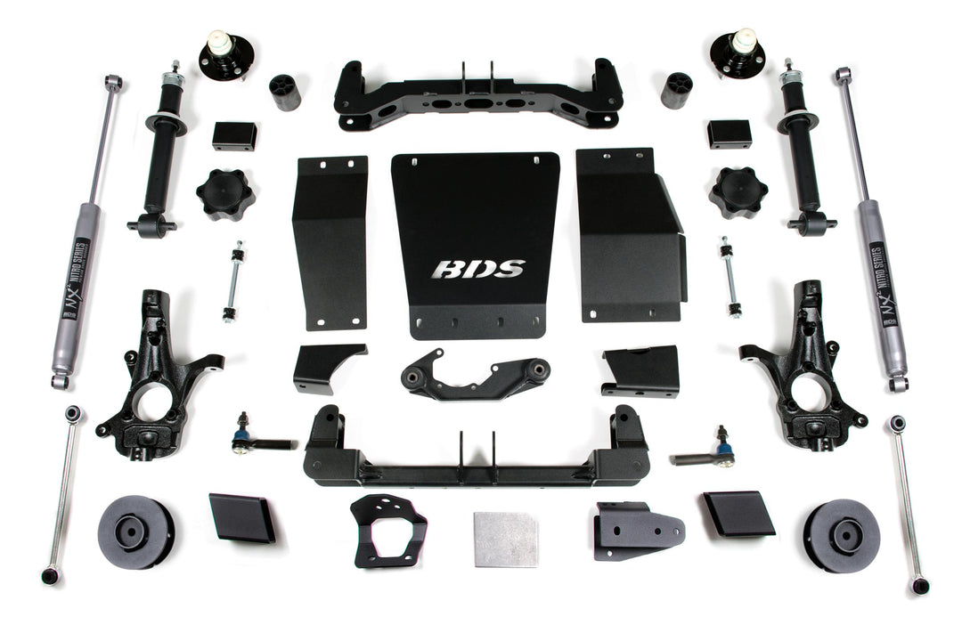 4 Inch Lift Kit Chevy/GMC Suburban Tahoe Yukon/XL 1500 15-19 4WD Aluminum / Stamped Steel NX2 Nitro Shocks BDS734H