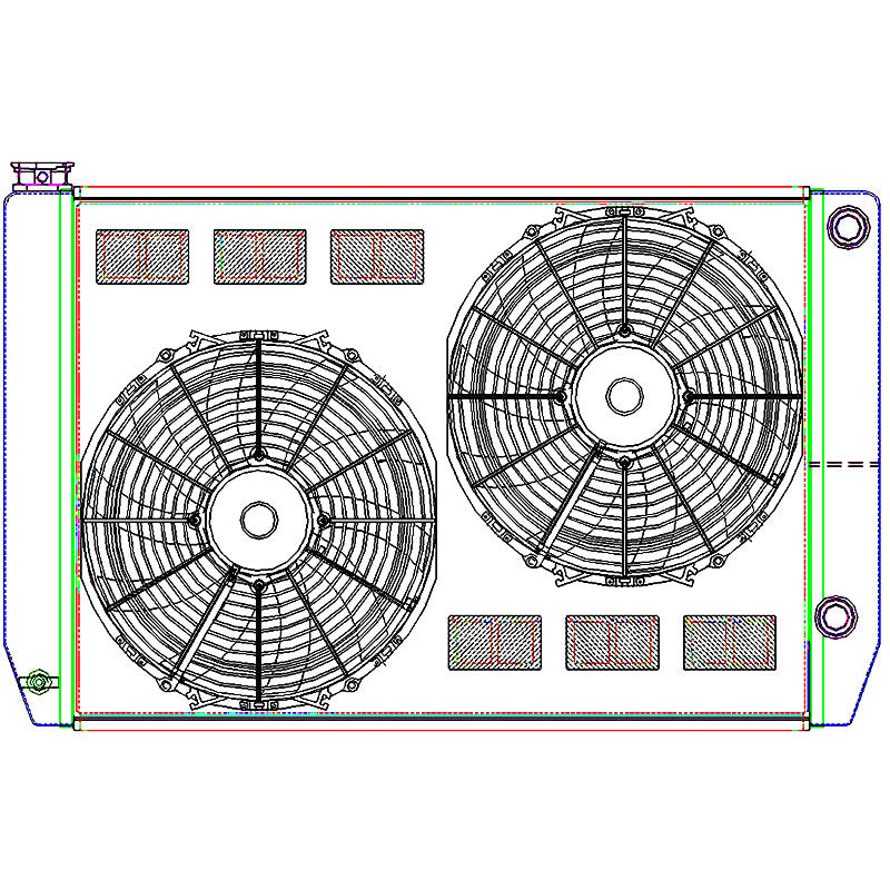Griffin MegaCool 31″×19″ Dual-Pass Crossflow Aluminum Radiator – CU‑58272‑Q