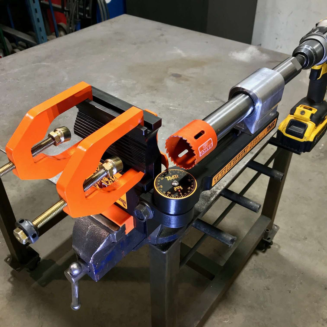 THE GRIZZLY Hole Saw Tube Notcher - Skinny Pedal Racing