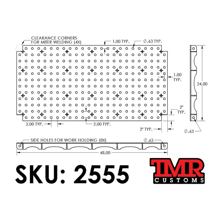 TMR Benchtop Welding & Fixture Table - 2' x 4' - Skinny Pedal Racing