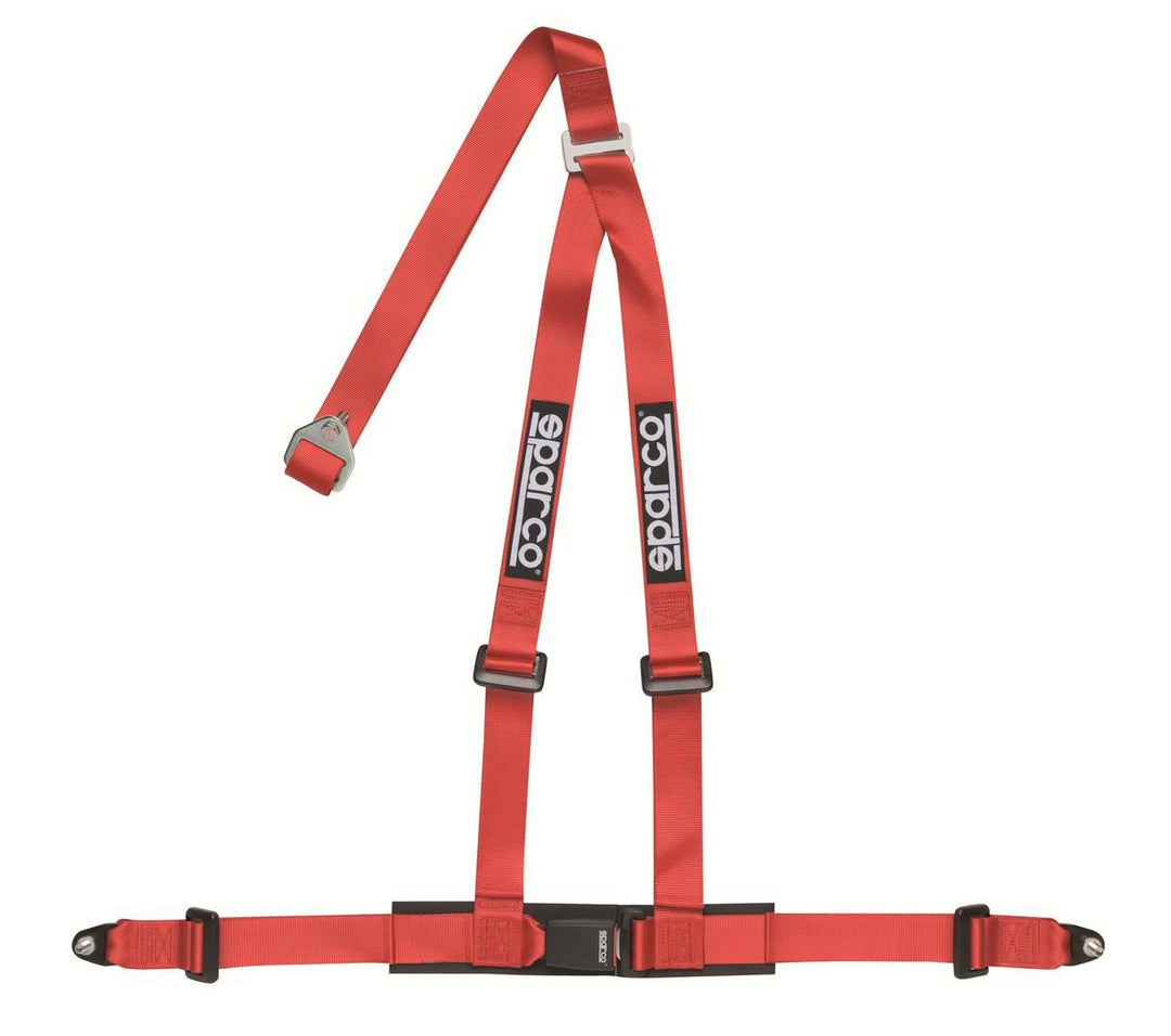 Sparco 2" 3PT Bolt-In Harness - Red