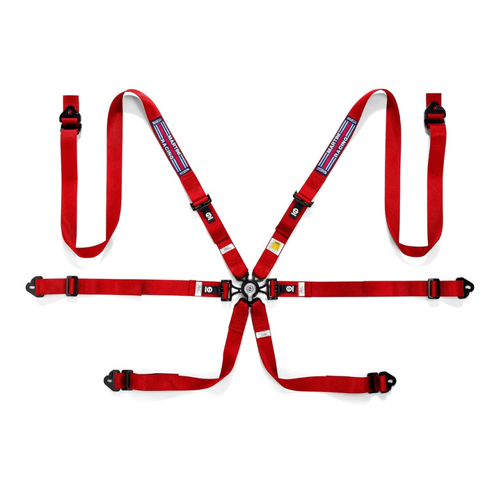 Sparco Martini Racing 6PT 2" Harness - Red