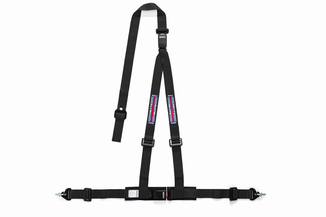 Sparco Martini Racing 2" 3PT Double Release Harness - Black