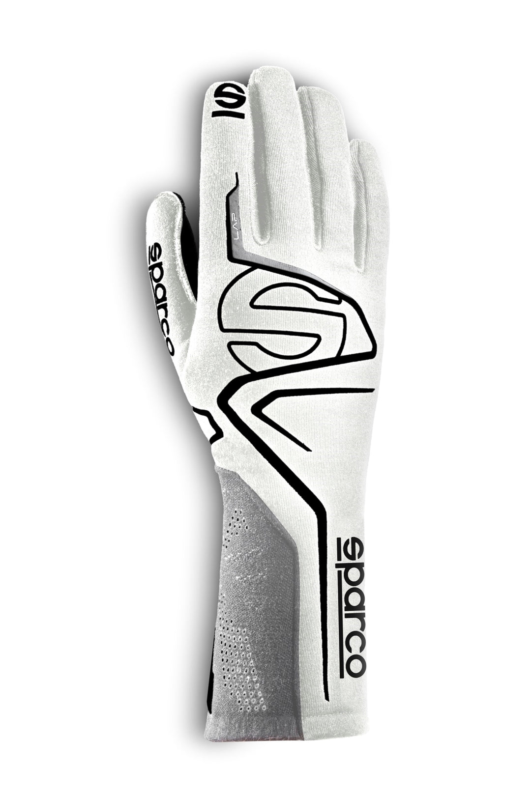 Sparco Lap FIA/SFI Racing Gloves - White/Black