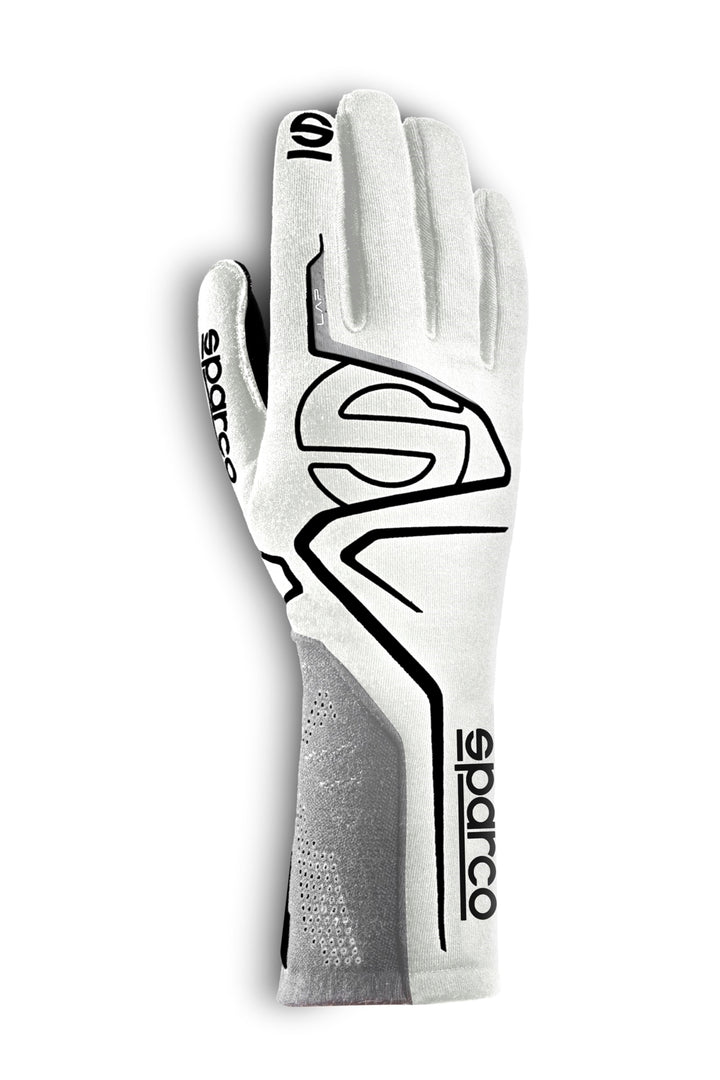 Sparco Lap FIA/SFI Racing Gloves - White/Black