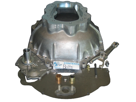 Jeep AX15 / NV3550 to Chevy V8 and V6 Bellhousing Kit, 168-Tooth (Includes LS) - 712567V