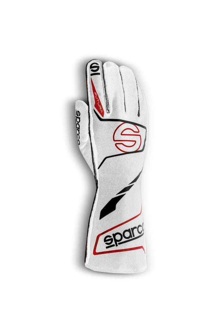 Sparco Futura FIA/SFI Racing Gloves - White/Black