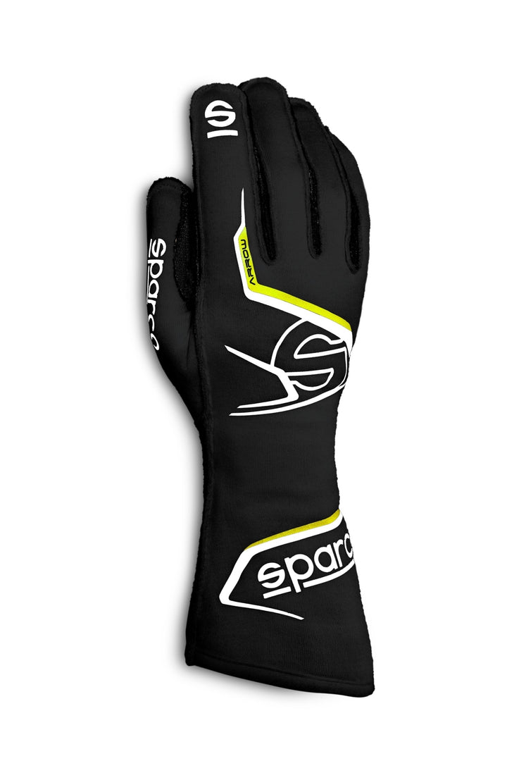 Sparco Arrow Youth Racing Gloves - Black/Yellow
