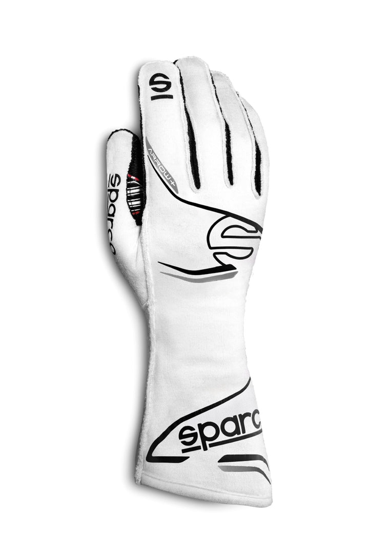 Sparco Arrow+ FIA Racing Gloves - White/Black
