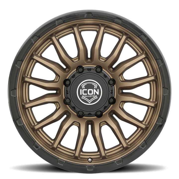 ICON Alloys Cajon Satin Bronze w/ Gloss Black Lip 20x9 8x170 6mm Offset 5.25" BS
