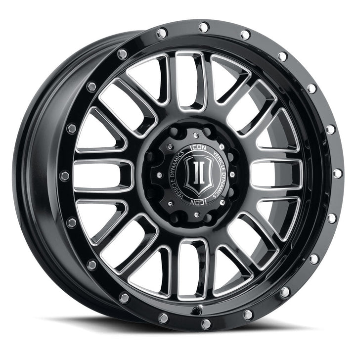 ICON Alloys Alpha Gloss Black Milled Windows 20x9 6x135 16mm OS 5.625" BS (1220906356GBMW)