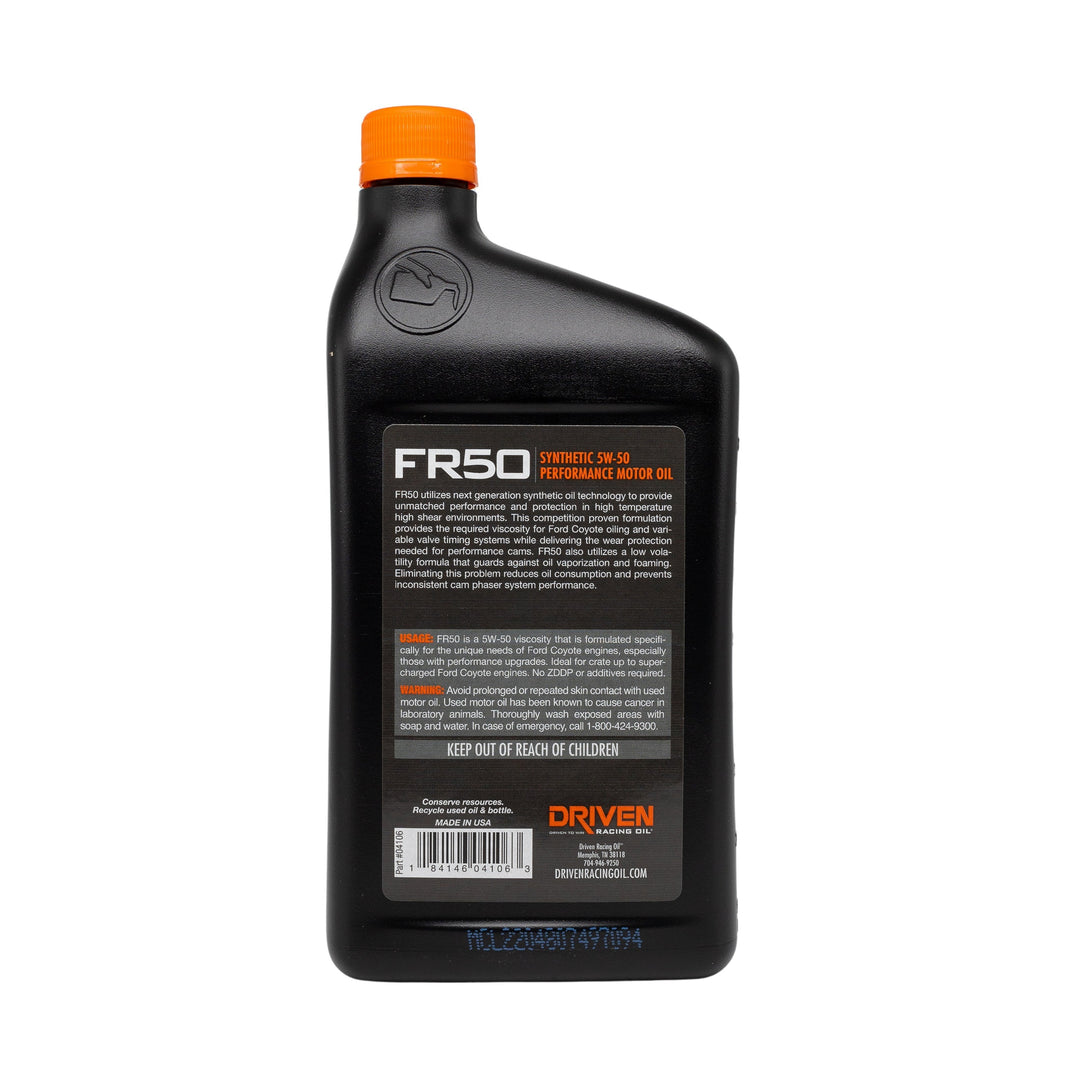 FR50 5W-50 Synthetic Motor Oil - DISCONTINUED - See description for options