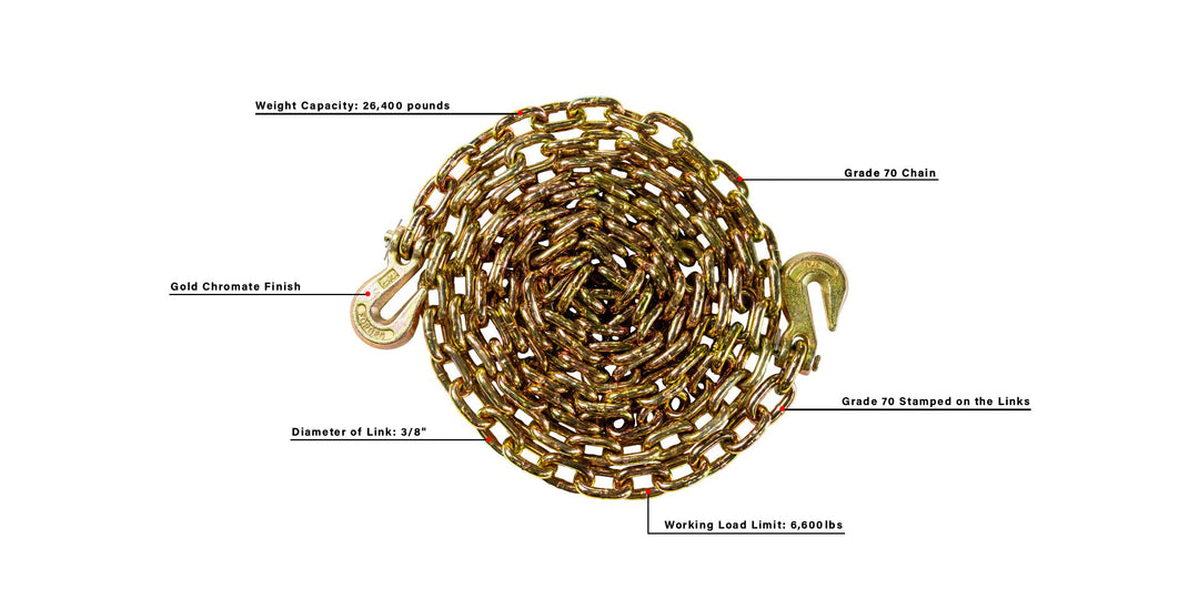 BulletProof Heavy Duty 3/8"x20' Transport Chain (BPHDTRANSPORT20)