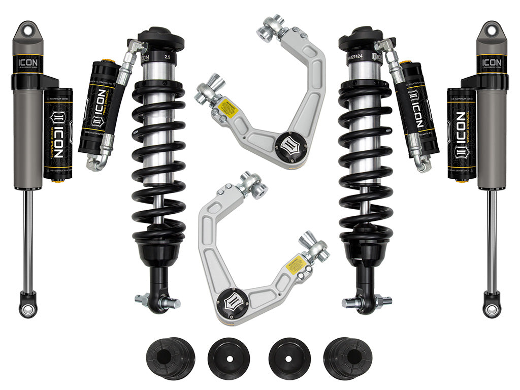 ICON 19-21 Ford Ranger 0-3.5" Lift Stage 4 Susp System Billet UCA Al Knuckle (K93204A)