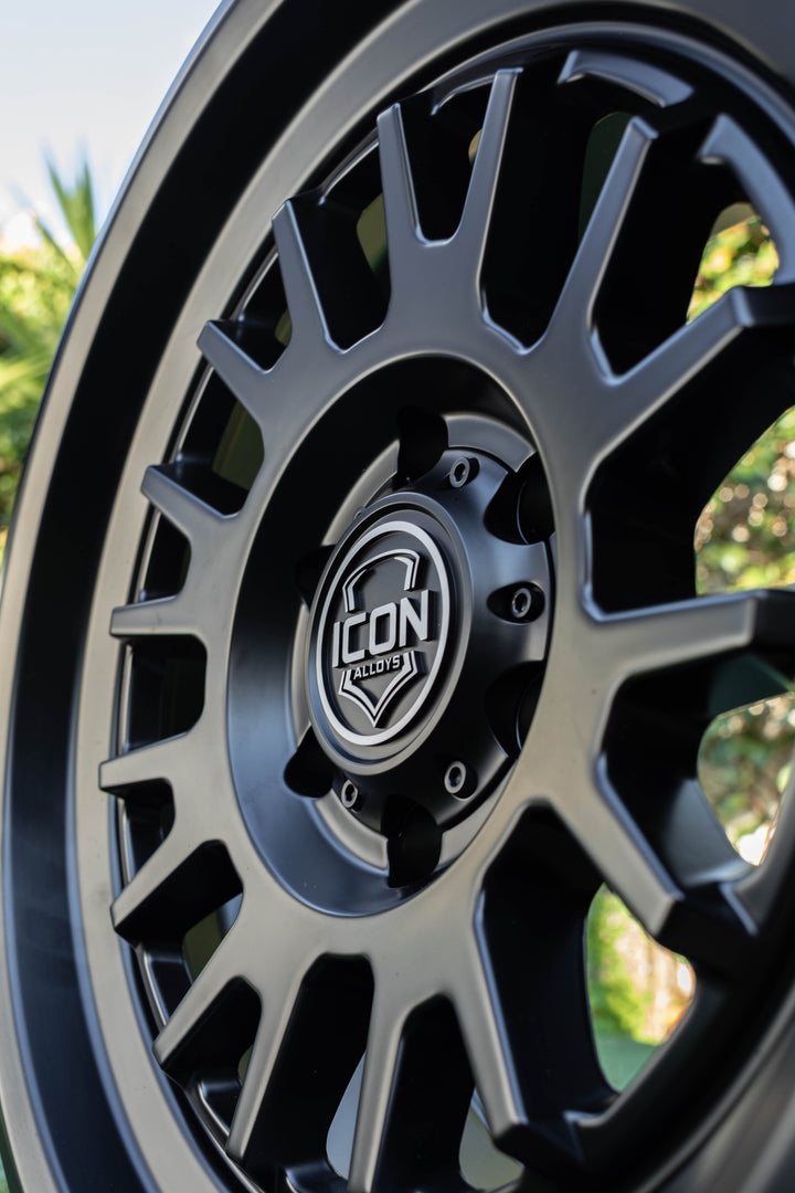 ICON Alloys Anza Satin Black 17x8.5 6x120 0mm Offset 4.75" BS (8217859447SB)