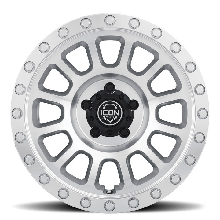 ICON Alloys Hulse Silver Machined 18x9 6x5.5 0mm Offset 5" BS (8018908350SM)