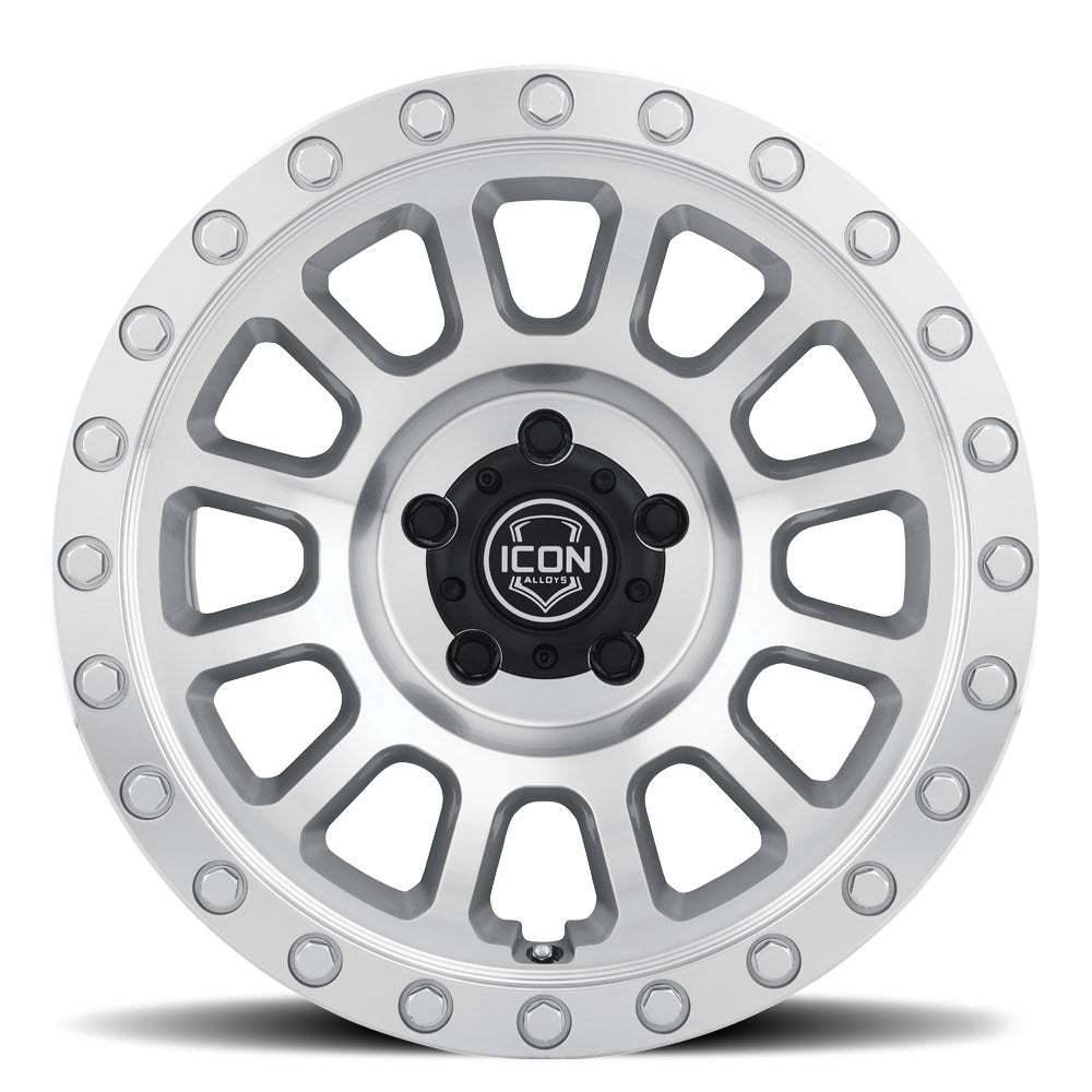 ICON Alloys Hulse Silver Machined 17x8.5 6x5.5 25mm Offset 5.75" BS (8017859057SM)
