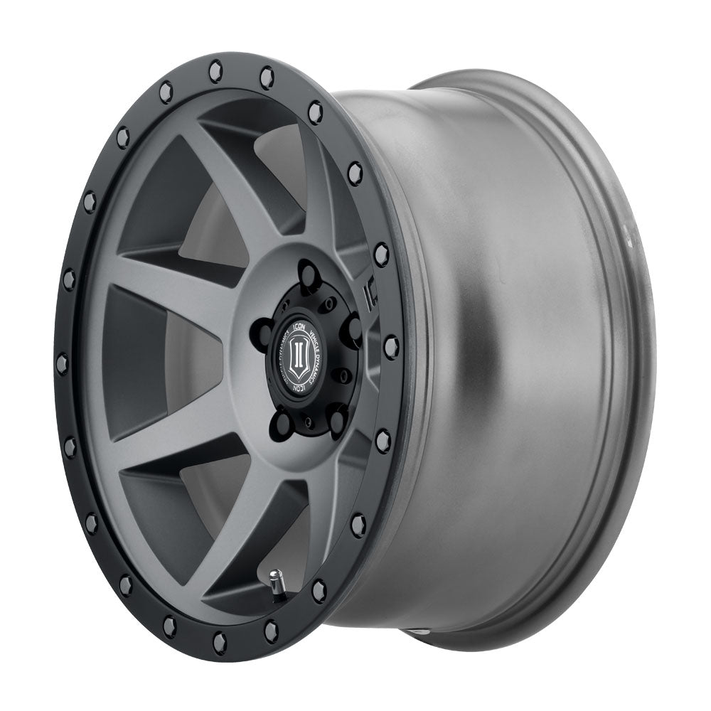 ICON Alloys Rebound Titanium 17x8.5 5x4.5 0mm Offset 4.75" BS (1817856547TT)