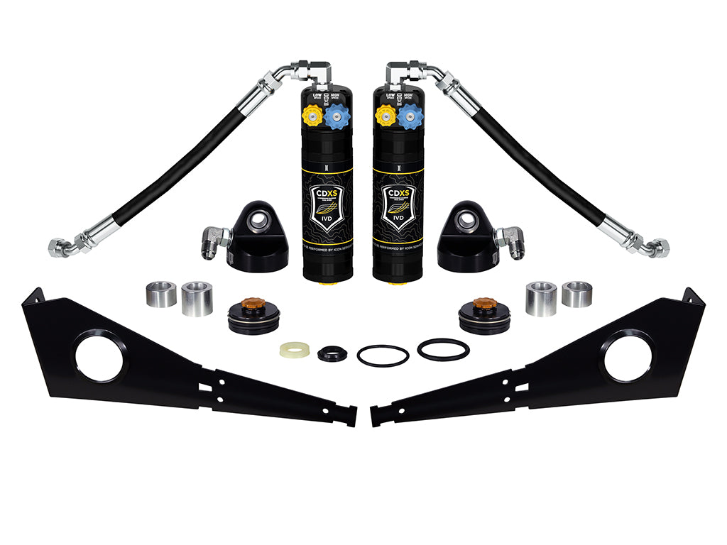 ICON 2005-2023 Toyota Tacoma/2007-2014 FJ Cruiser/2003-2024 4Runner/2003-2023 Lexus GX Front Coilover Reservoir w/CDXS Upgrade w/Seals Pair