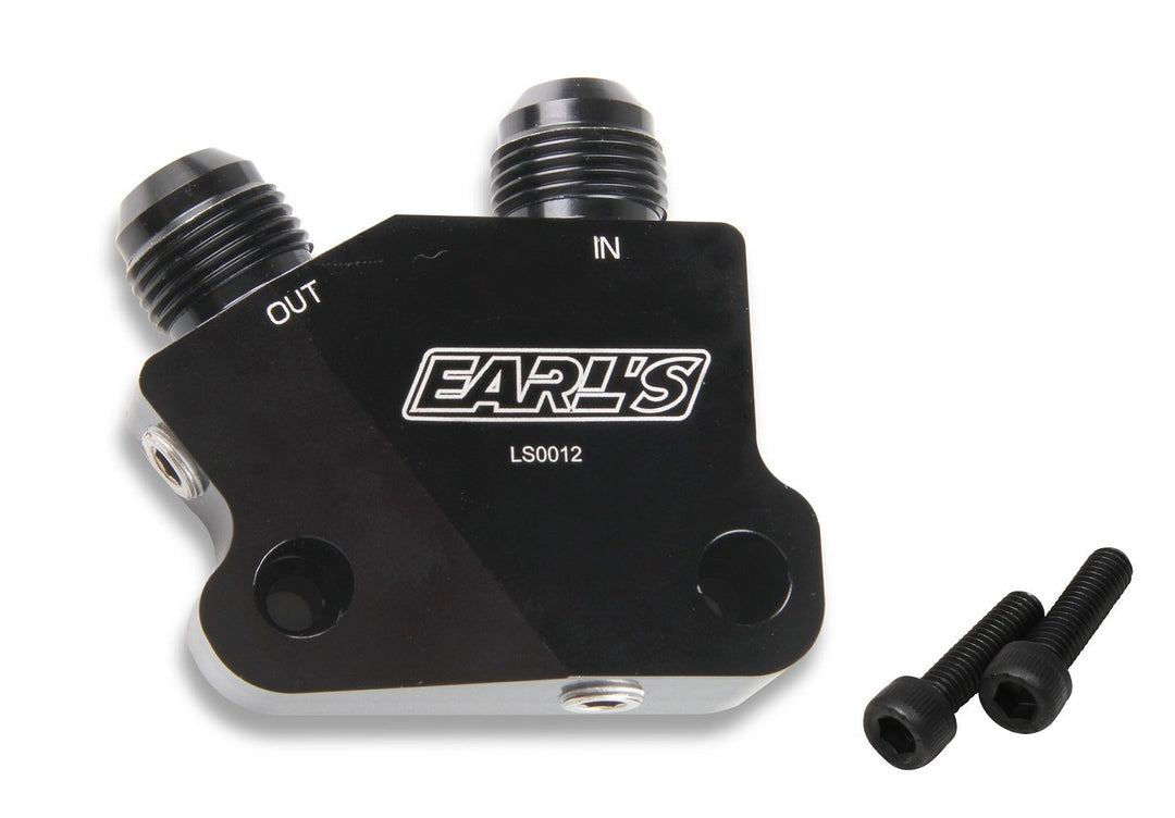 Earl's LS Side Mount Oil Cooler Adapter | SKU LS0012ERL