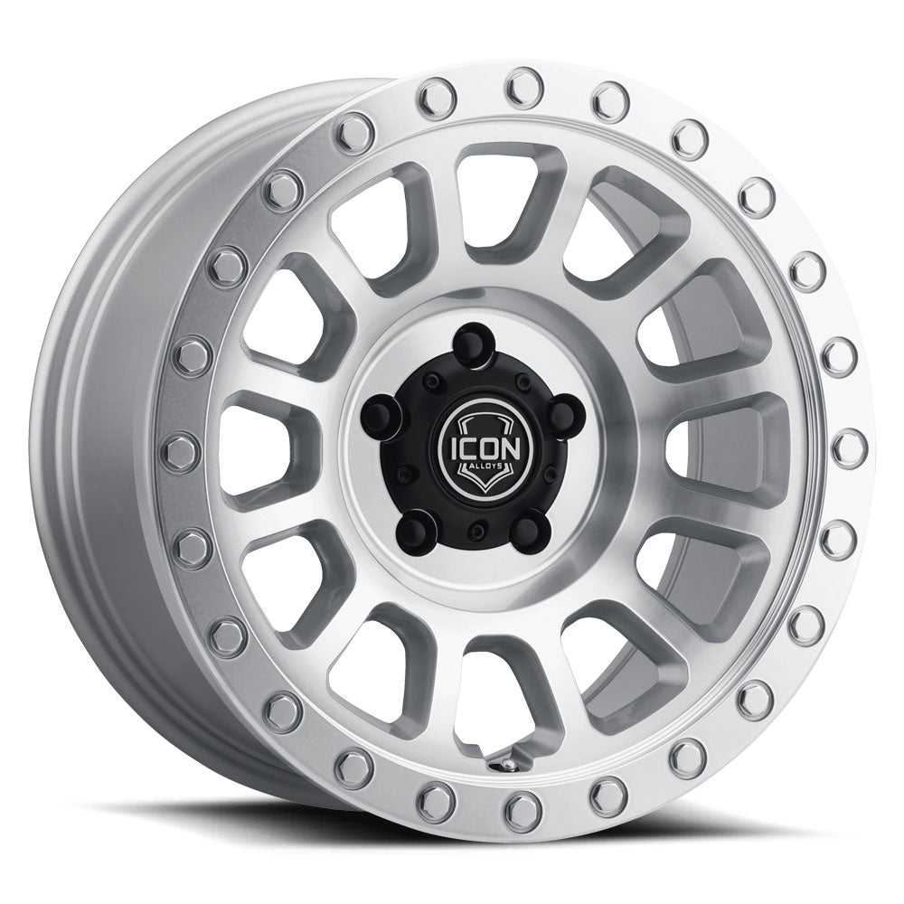 ICON Alloys Hulse Silver Machined 17x8.5 6x5.5 25mm Offset 5.75" BS (8017859057SM)