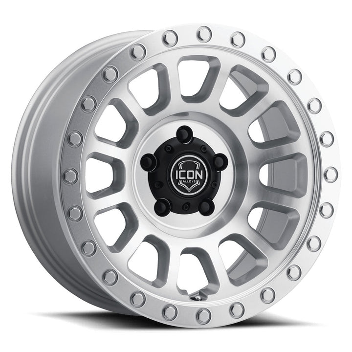 ICON Alloys Hulse Silver Machined 17x8.5 6x5.5 25mm Offset 5.75" BS (8017859057SM)