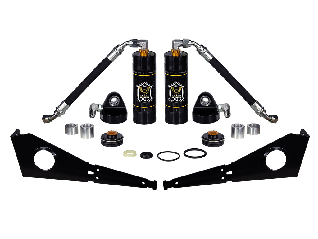 ICON 2005-2023 Toyota Tacoma/2007-2014 FJ Cruiser/2003-2024 4Runner Front Coilover Reservoir w/CDCV Upgrade w/Seals Pair