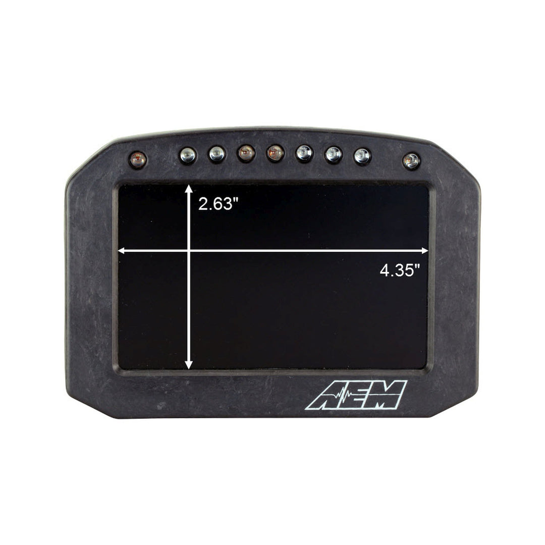 AEM CD-5FLG Carbon Flat Panel Logging Display with Internal GPS | SKU 30-5603F