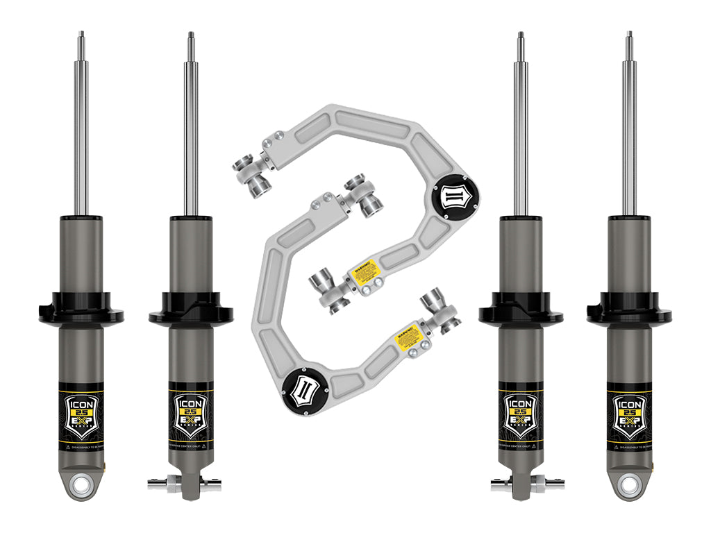 ICON 2021-2026 Ford Bronco HOSS 1.0 Package 1.375-3" Lift Stage 2 Suspension System Billet