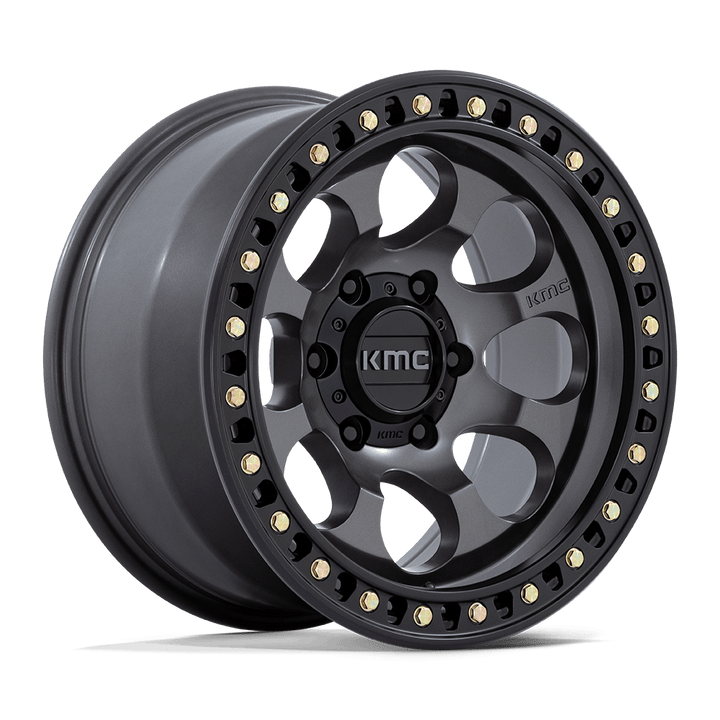 KMC KM550 Riot SBL Wheel - Anthracite w/ Satin Black Lip