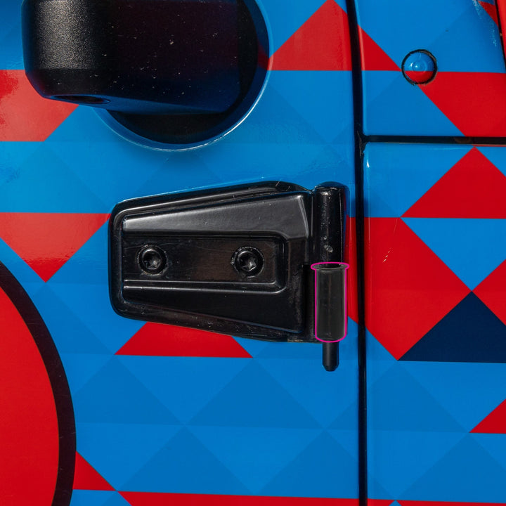TMR Customs 07-'17 4 door Jeep JKU Delrin Door Hinge Liners & Removal Tool - Delrin Door Hinges