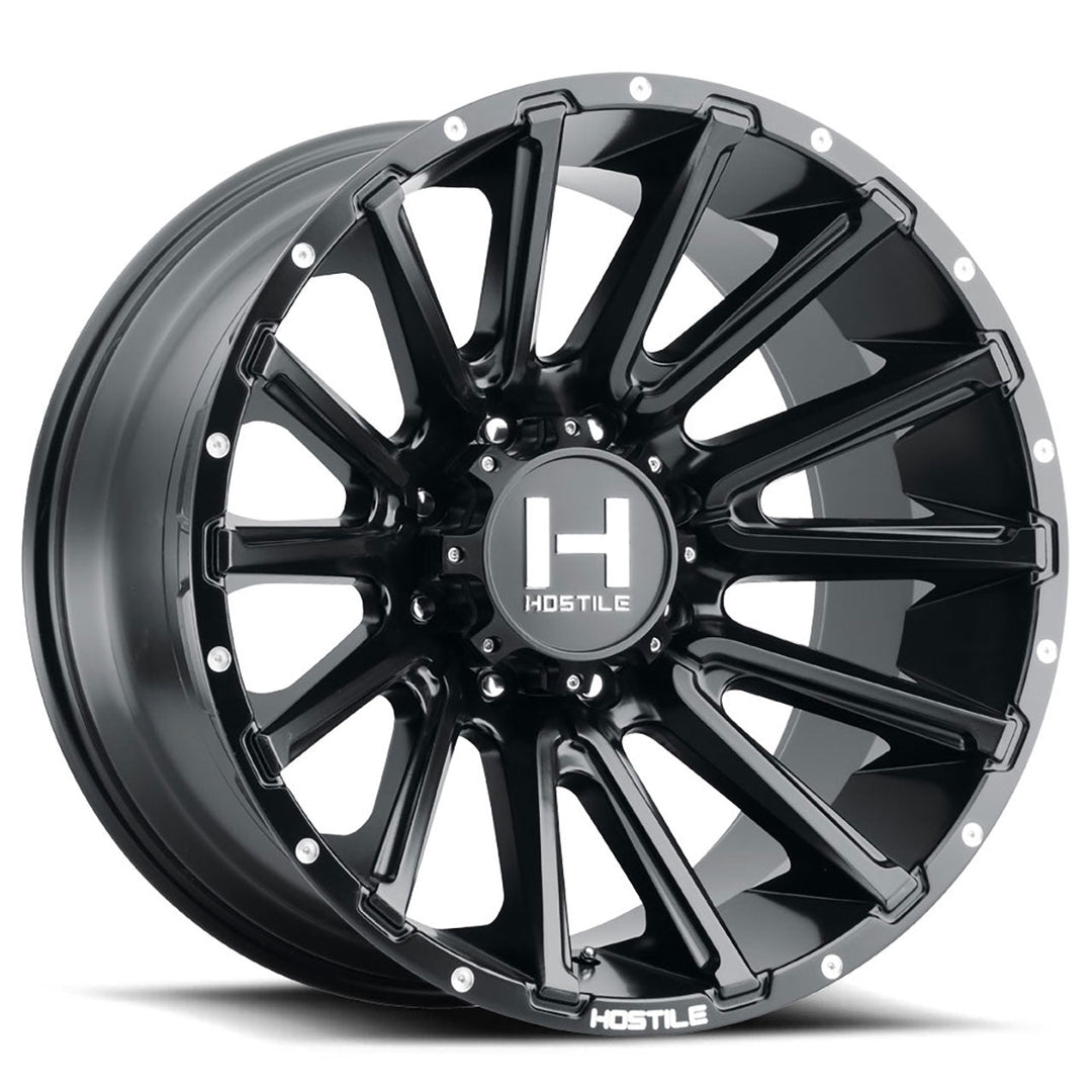 Hostile H123 Typhoon | 22x12 | 6 On 139.7 | Offset -44 | Satin Black | SKU H123-2212655047BB