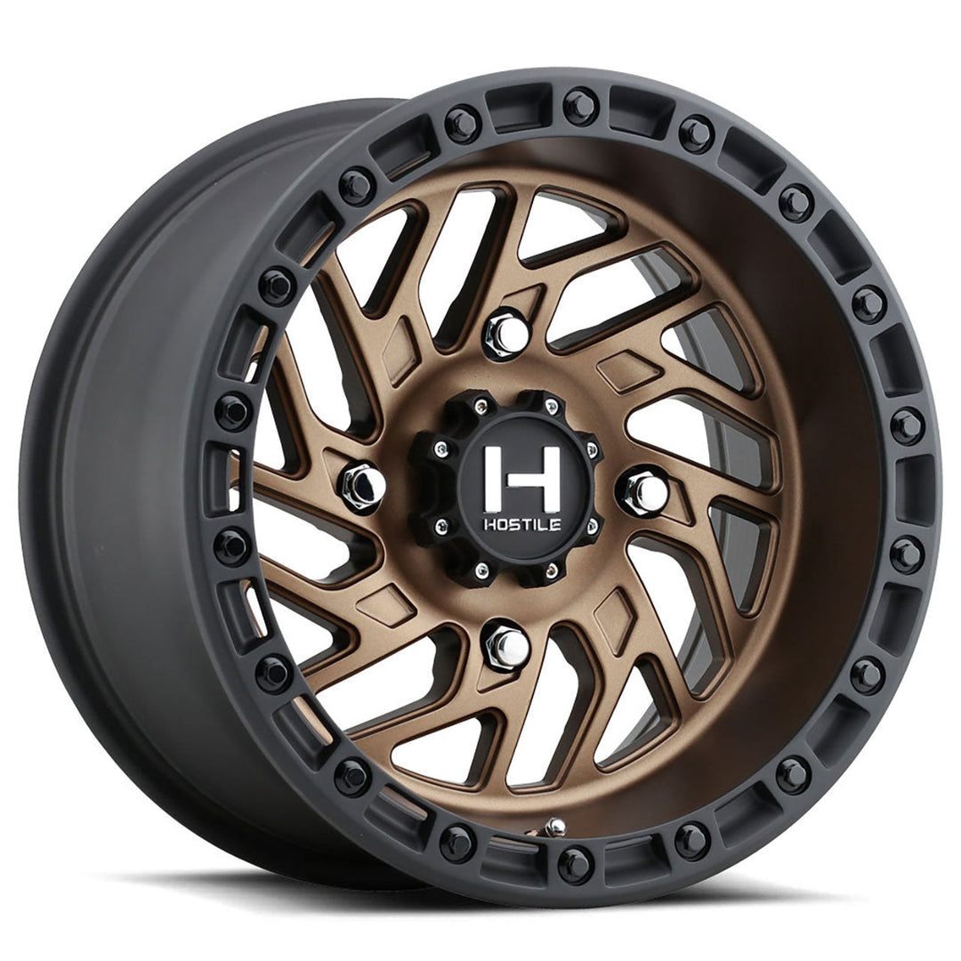 Hostile H116 Jigsaw UTV | 15x8 | 4 On 156 | Offset 0 | Matte Bronze with Matte Black Lip | SKU H116-1580415644Z