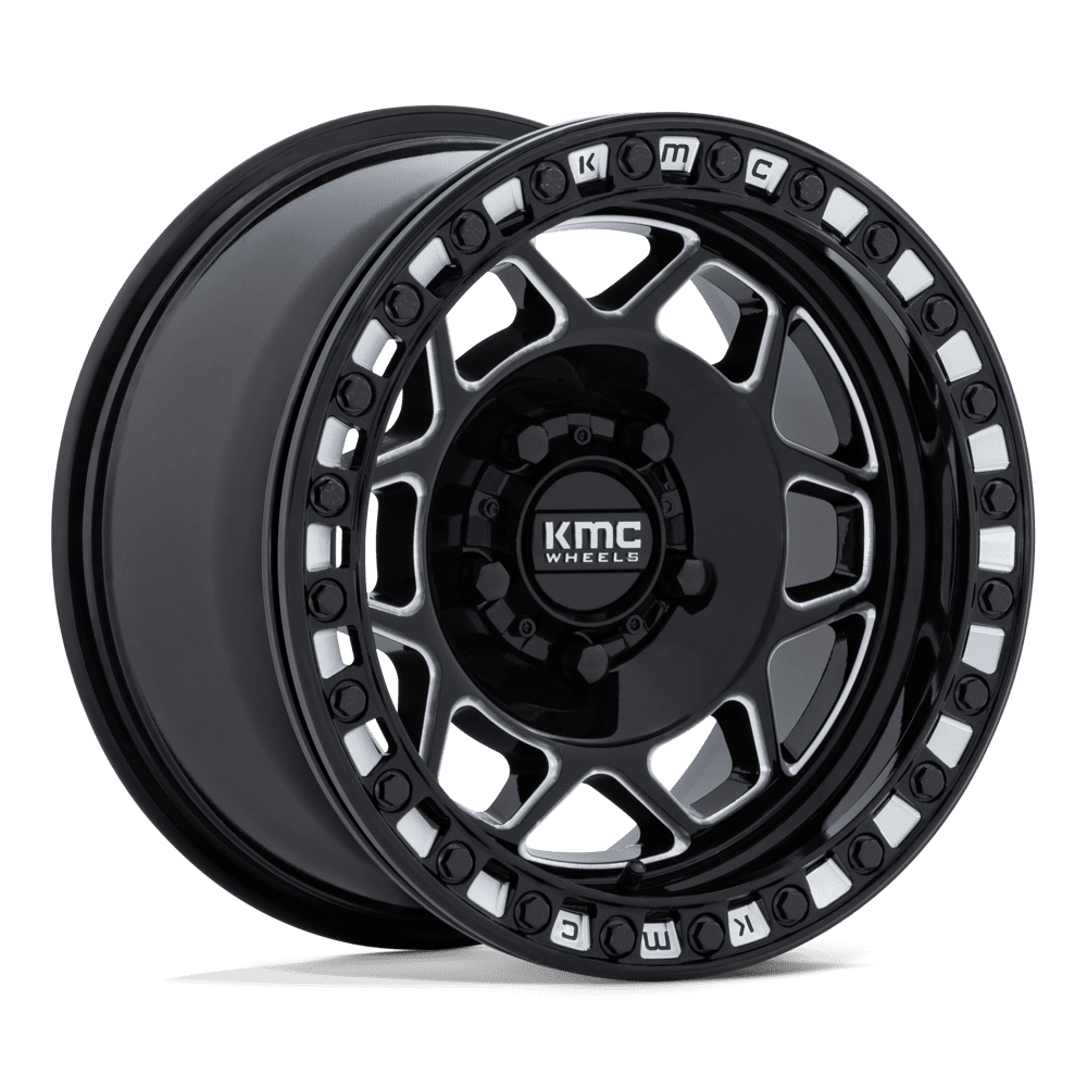 KMC KS241 Torx UTV Beadlock Wheel - Gloss Black Milled