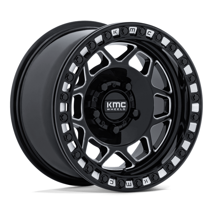 KMC KS241 Torx UTV Beadlock Wheel - Gloss Black Milled