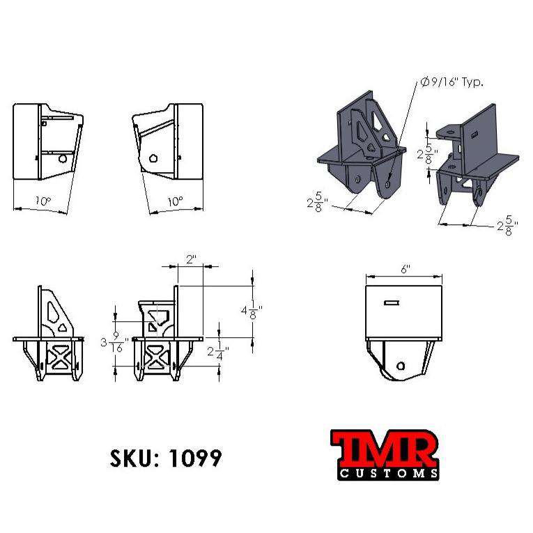 TMR Customs Frame Mounted 3 Link Brackets