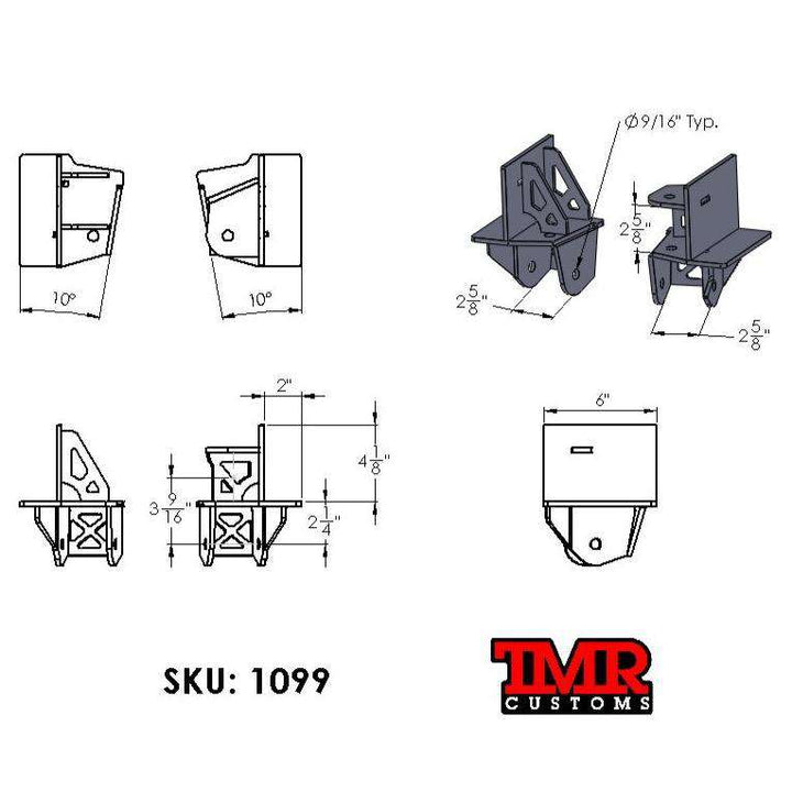 TMR Customs Frame Mounted 3 Link Brackets